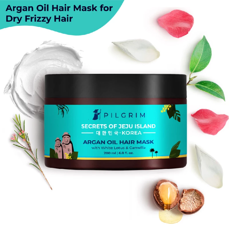 Pilgrim Argan Oil Hair Mask with White Lotus & Camellia, 200 ml-2.webp